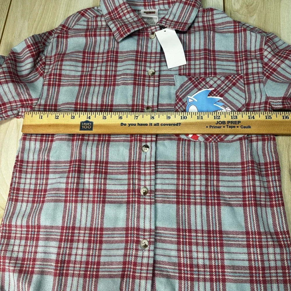 Sonic The Hedgehog‎ Girl  Kids Flannel Size 7/8 New